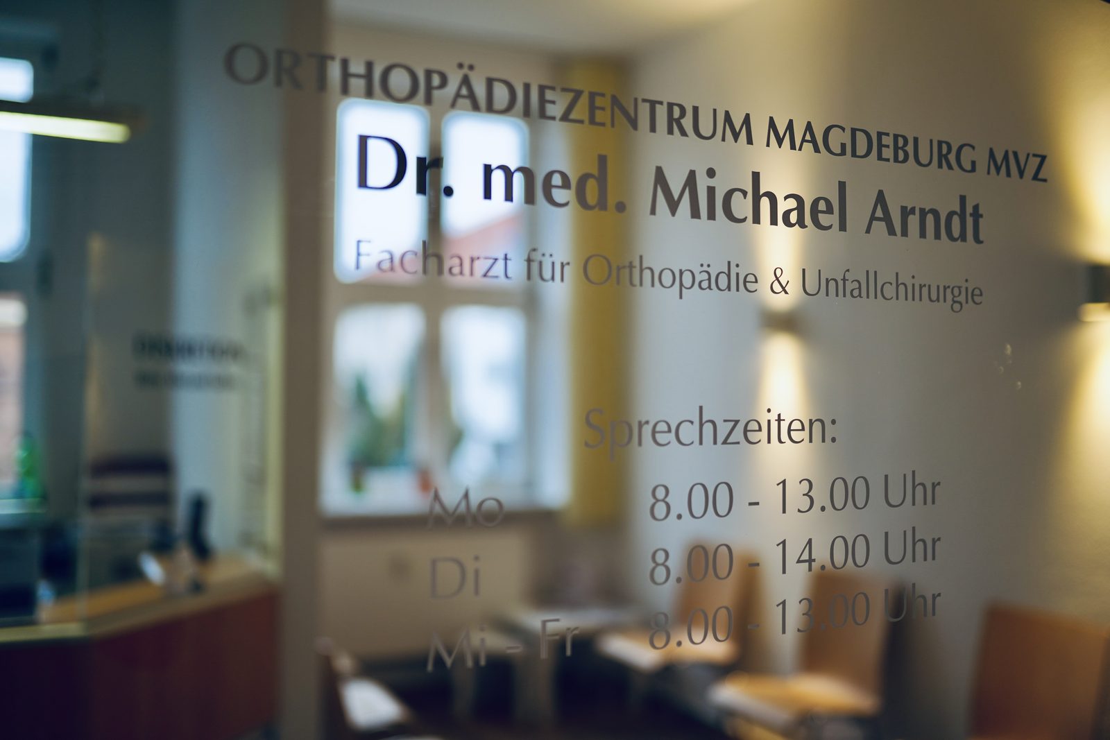 Praxisräume des Orthopädiezentrums Magdeburg in der Pawlow-Poliklinik in Buckau